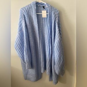 H&M Woven Blue Cardigan